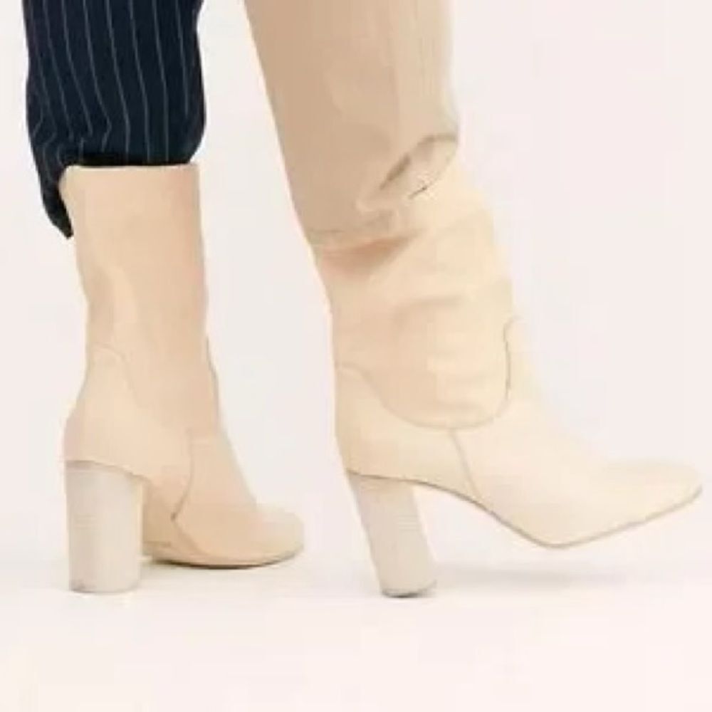 Free People Dakota Heel Boot Ankle Slouch Leather EU 39 US 8.5/9 - Picture 2 of 9
